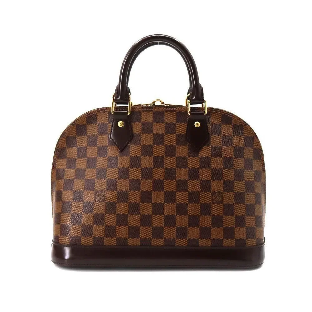 Louis Vuitton Damier Alma PM Hand Bag Ebene Brown